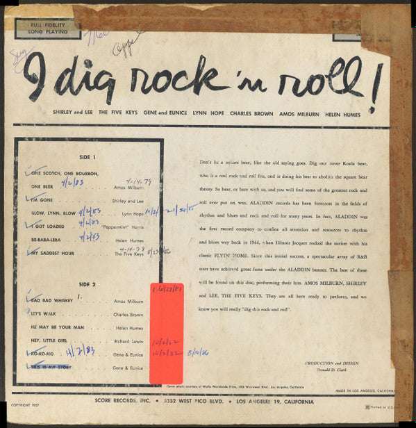 Various : I Dig Rock 'N Roll! (LP, Comp, RE)