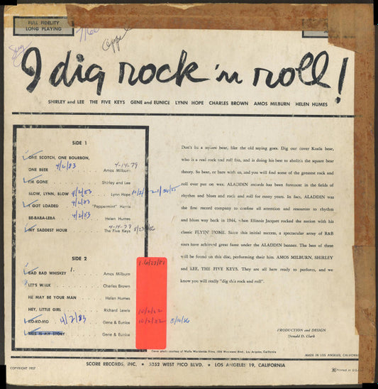 Various : I Dig Rock 'N Roll! (LP, Comp, RE)