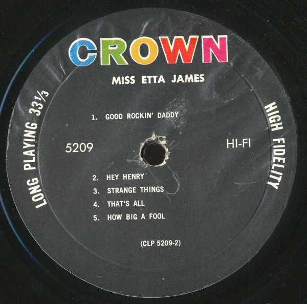 Etta James : Miss Etta James (LP, Album, Mono)