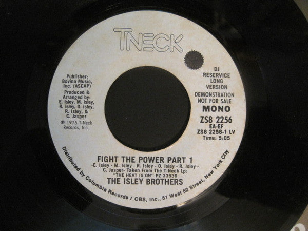 The Isley Brothers : Fight The Power Part 1 (7", Single, Mono, Promo)