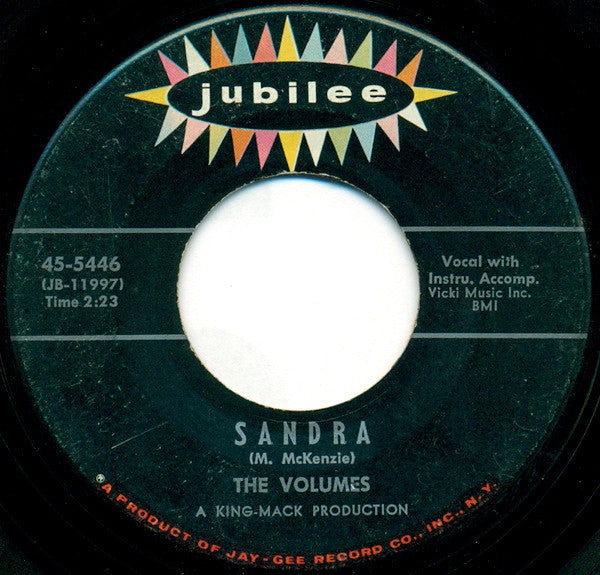 The Volumes : Sandra (7", Single, Scr)