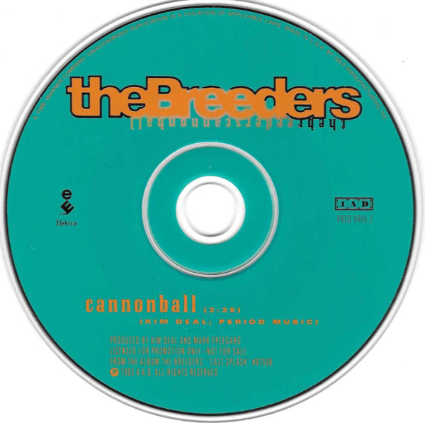 The Breeders : Cannonball (CD, Single, Promo)