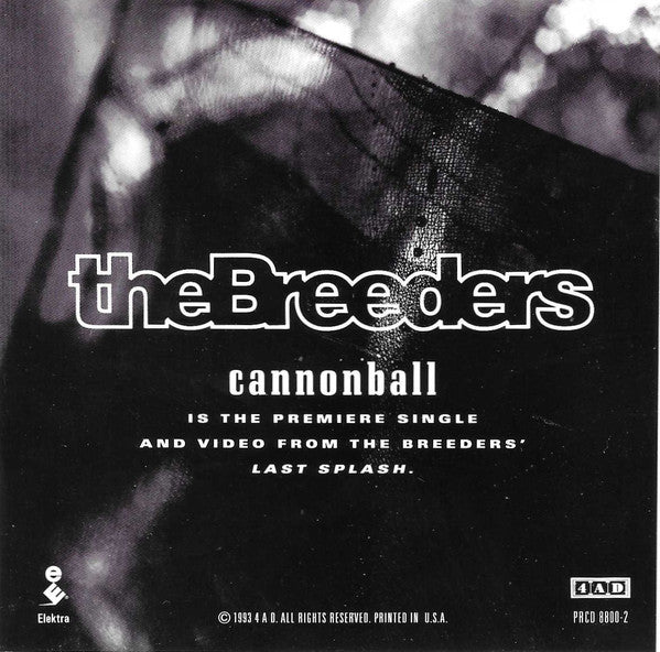 The Breeders : Cannonball (CD, Single, Promo)
