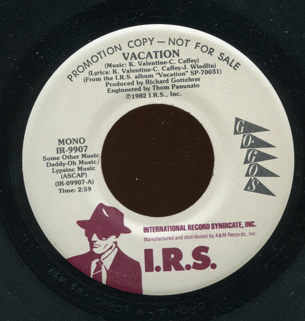 Go-Go's : Vacation (7", Single, Mono, Promo)