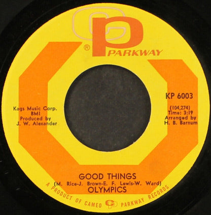 The Olympics : Lookin' For A Love (7", Single)