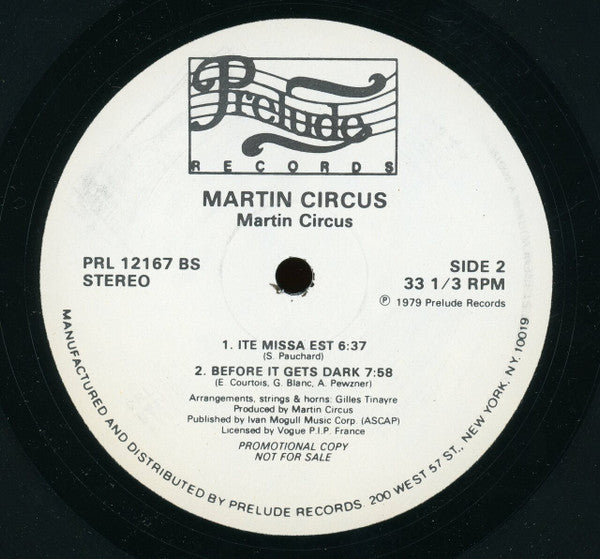 Martin Circus : Martin Circus (LP, Album, Promo)