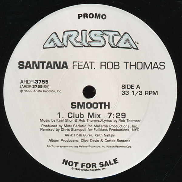 Santana Feat. Rob Thomas : Smooth (12", Promo)
