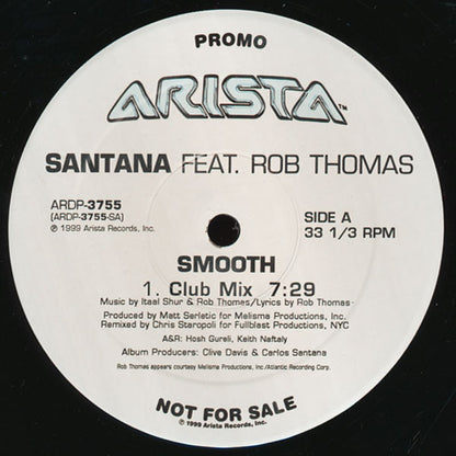 Santana Feat. Rob Thomas : Smooth (12", Promo)