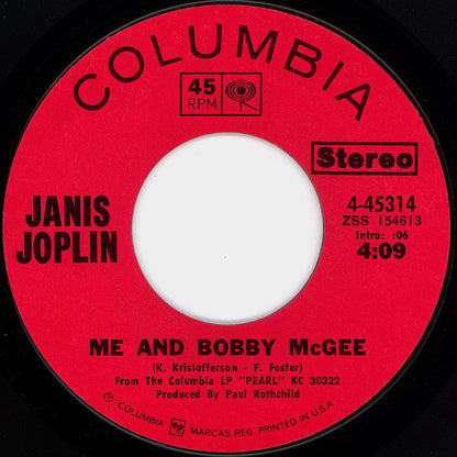 Janis Joplin : Me And Bobby McGee (7", Single, Styrene, Pit)