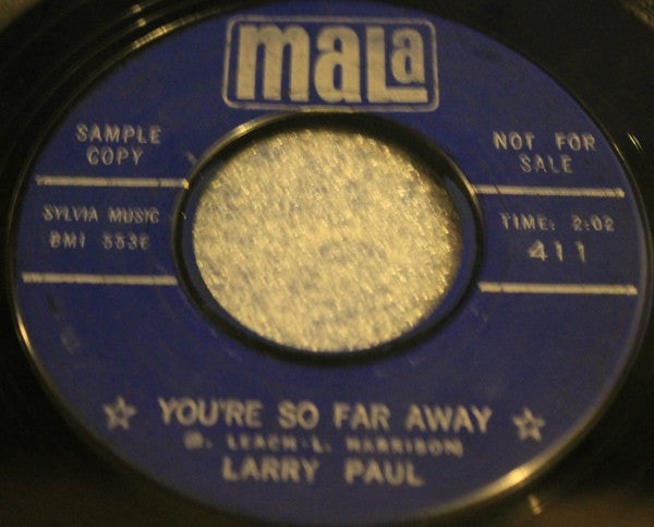 Larry Paul : You're So Far Away / All Right (7", Single, Promo, Styrene)
