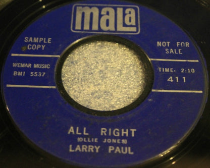 Larry Paul : You're So Far Away / All Right (7", Single, Promo, Styrene)