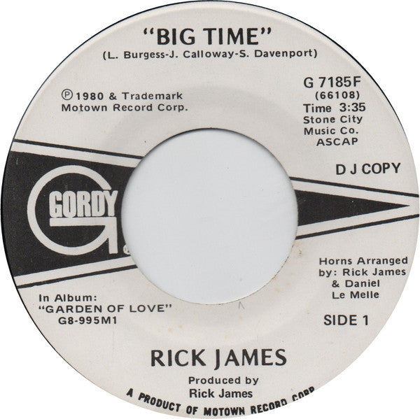 Rick James : Big Time (7", Promo)