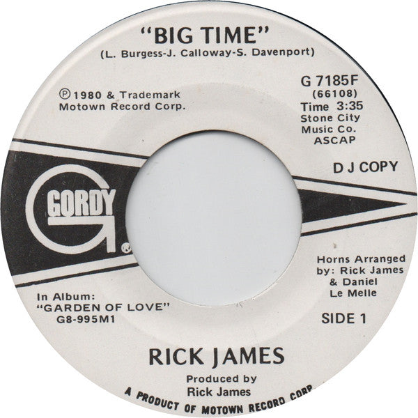 Rick James : Big Time (7", Promo)