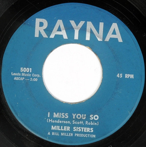 Miller Sisters (2) : I Miss You So / Dance Little Sister (7", Single)