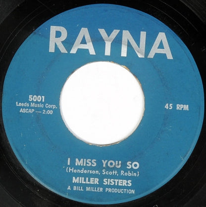Miller Sisters (2) : I Miss You So / Dance Little Sister (7", Single)