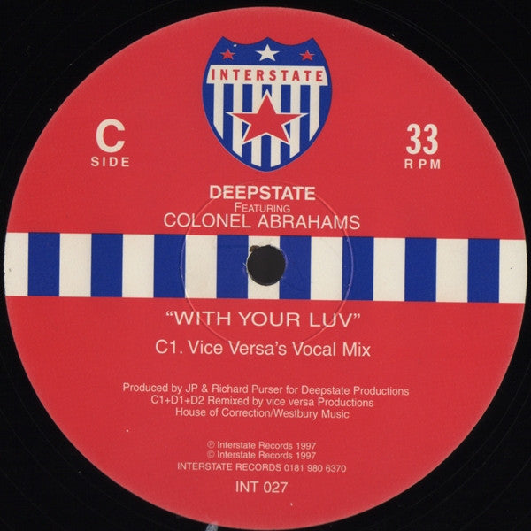 Deepstate Featuring Colonel Abrams : With Your Luv (2x12")