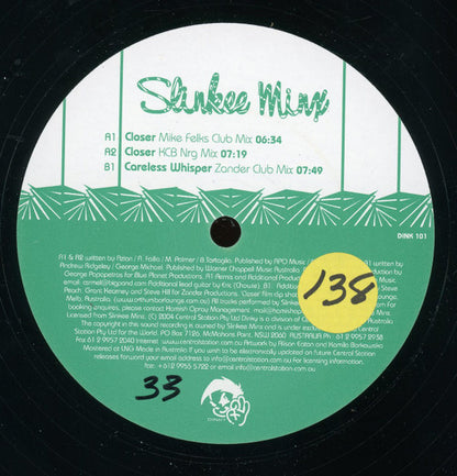 Slinkee Minx : Closer / Careless Whisper (12")