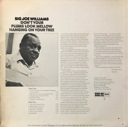 Big Joe Williams : Don't Your Plums Look Mellow Hanging On Your Tree (LP, Album)