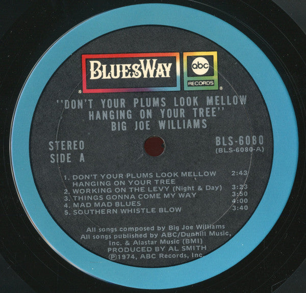 Big Joe Williams : Don't Your Plums Look Mellow Hanging On Your Tree (LP, Album)