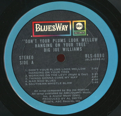 Big Joe Williams : Don't Your Plums Look Mellow Hanging On Your Tree (LP, Album)
