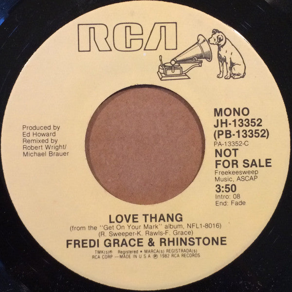 Fredi Grace And Rhinstone : Love Thang (7", Promo)