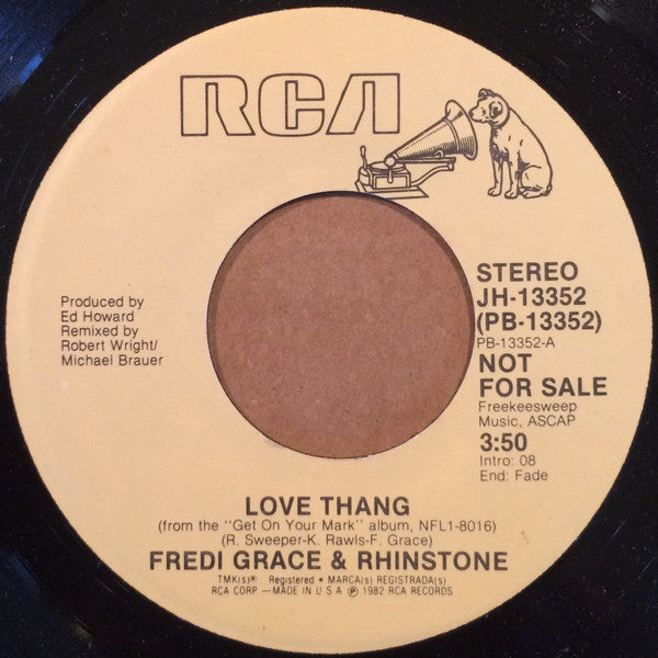 Fredi Grace And Rhinstone : Love Thang (7", Promo)
