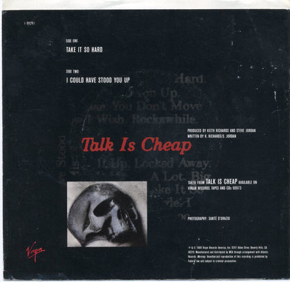 Keith Richards : Take It So Hard / I Could Have Stood You Up (7")