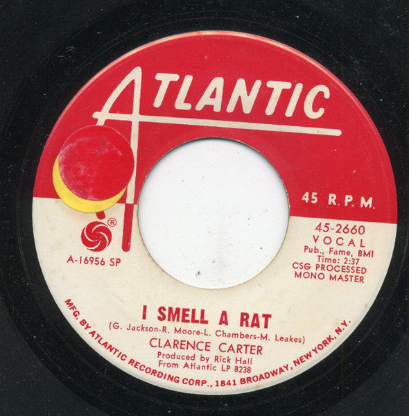 Clarence Carter : Doin' Our Thing / I Smell A Rat (7", Single, Promo, SP )