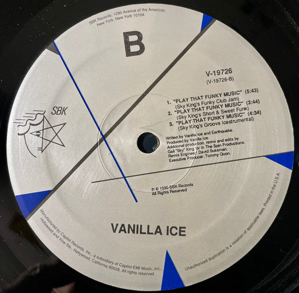 Vanilla Ice : Play That Funky Music (12", SRC)