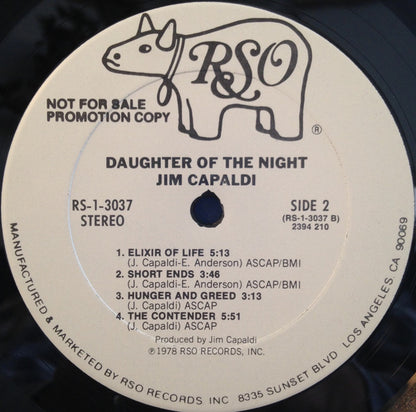 Jim Capaldi : Daughter Of The Night (LP, Album, Promo)