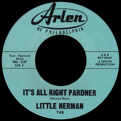 Little Herman : It's All Right Pardner (7", Single)
