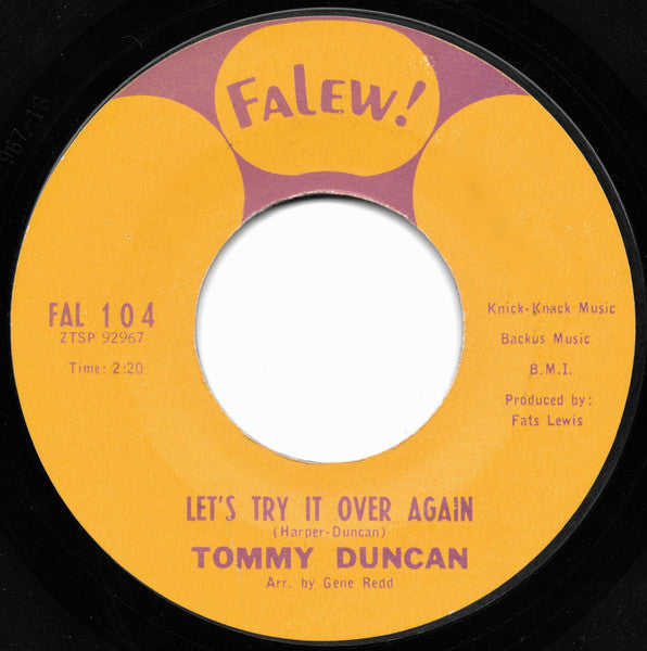 Tommy Duncan (2) : Let's Try It Over Again / Dance, Dance, Dance (7", Single, Styrene)