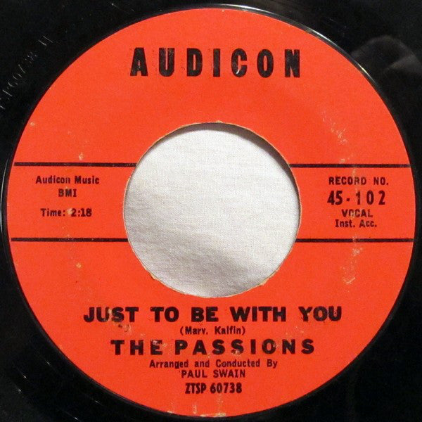The Passions (2) : Just To Be With You (7", Styrene, Bri)