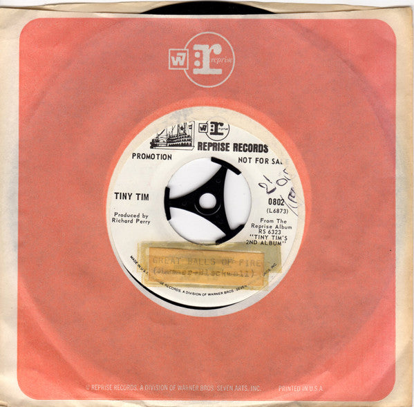 Tiny Tim : Great Balls Of Fire (7", Single, Promo)