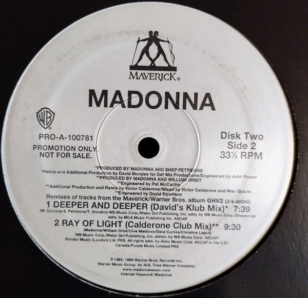 Madonna : GHV2 Remixed (The Best Of 1991-2001) (3x12", Comp, Promo)