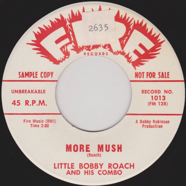 Little Bobby Roach And His Combo : Mush / More Mush (7", Single, Promo)