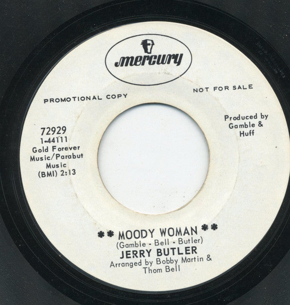 Jerry Butler : Moody Woman (7", Promo, Styrene)