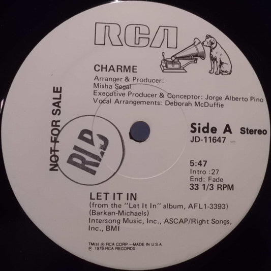 Charme (2) : Let It In (12", Promo)