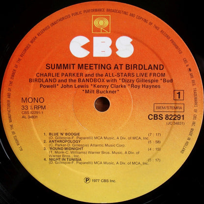 Charlie Parker : Summit Meeting At Birdland (LP, Album, Mono)