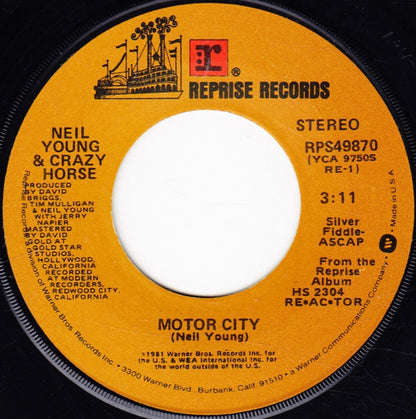 Neil Young & Crazy Horse : Southern Pacific / Motor City (7", Single, Mono)