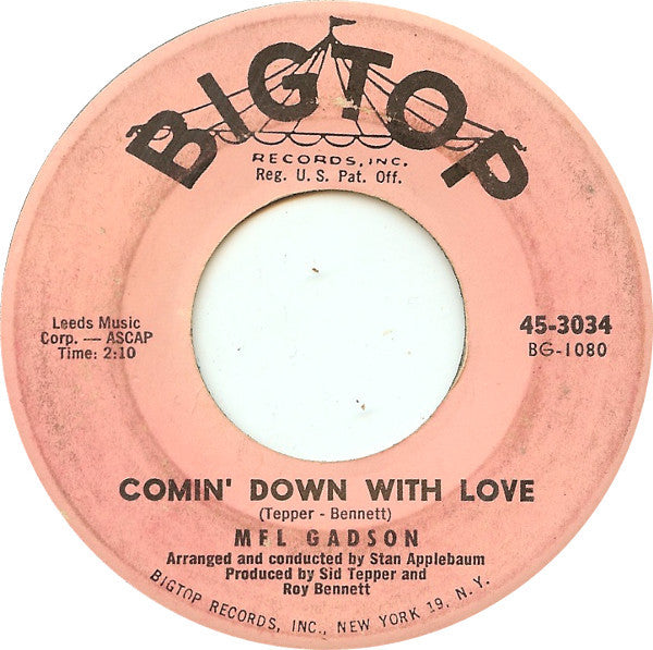 Mel Gadson : Comin' Down With Love / I'm Getting Sentimental Over You  (7")