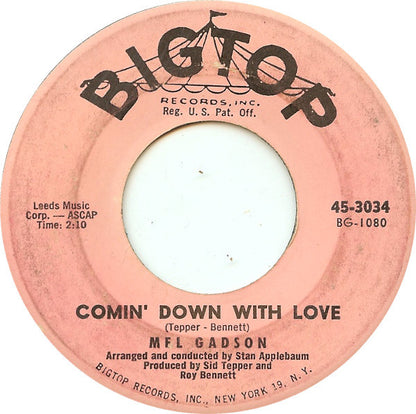 Mel Gadson : Comin' Down With Love / I'm Getting Sentimental Over You  (7")