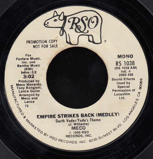 Meco Monardo : Empire Strikes Back (Medley) (7", Single, Mono, Promo, Styrene, Ter)