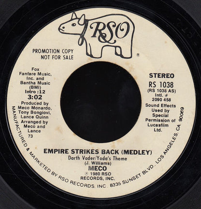 Meco Monardo : Empire Strikes Back (Medley) (7", Single, Mono, Promo, Styrene, Ter)