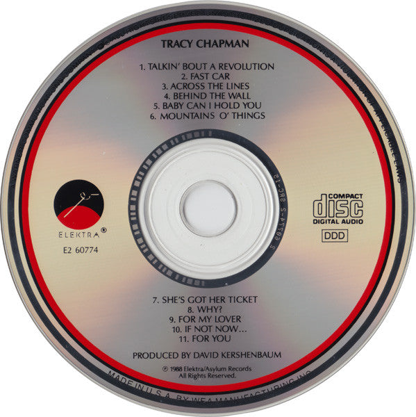 Tracy Chapman : Tracy Chapman (CD, Album, Club, Col)