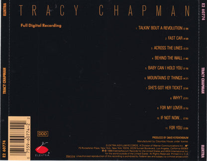 Tracy Chapman : Tracy Chapman (CD, Album, Club, Col)