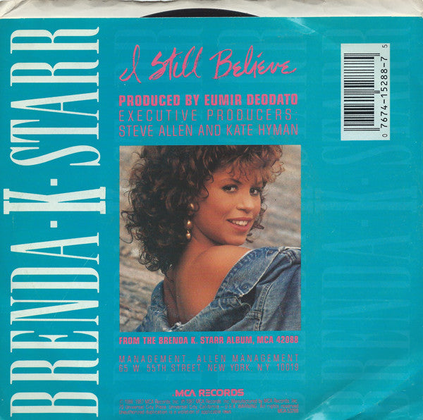 Brenda K. Starr : I Still Believe (7", Single, Promo)