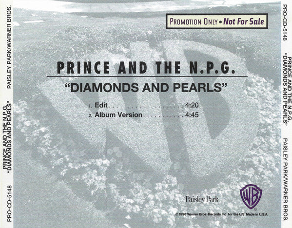 Prince And The New Power Generation : Diamonds And Pearls (CD, Single, Promo)