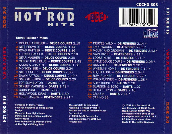 Various : 32 Hot Rod Hits (CD, Comp)