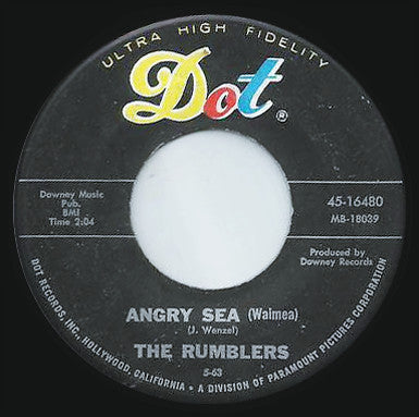 The Rumblers : Angry Sea (Waimea) / Bugged (7")